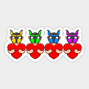 Gay Pup Hug Sticker